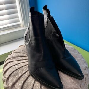 Nine West Sleek Black Ankle Booties